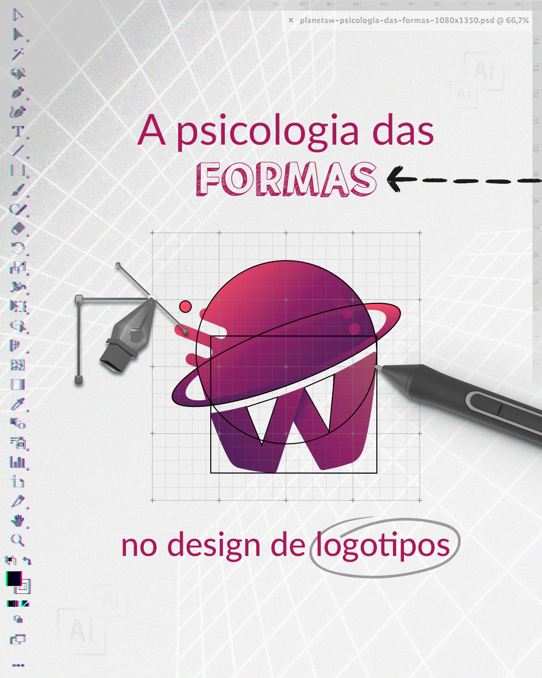 A psicologia das formas no design de logotipos