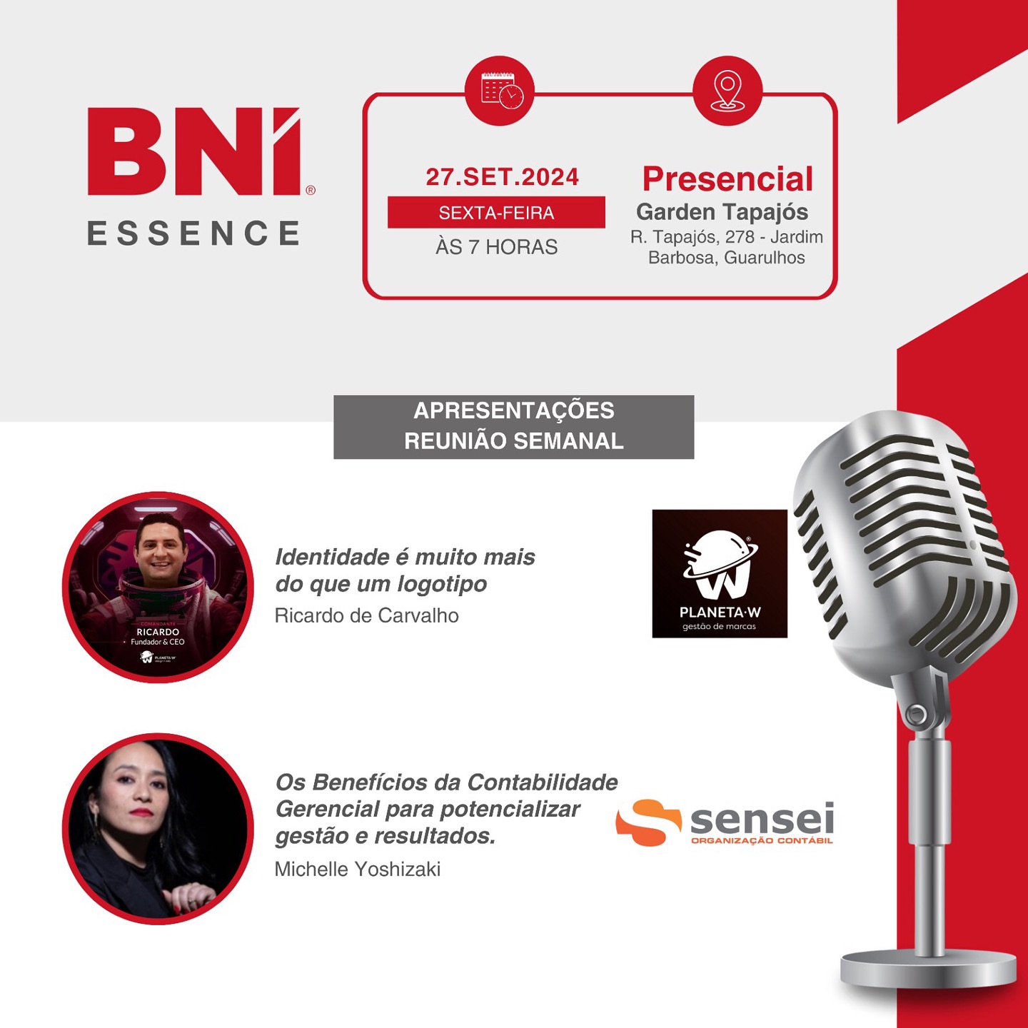 BNI Essence – Apresentações Reunião Semanal